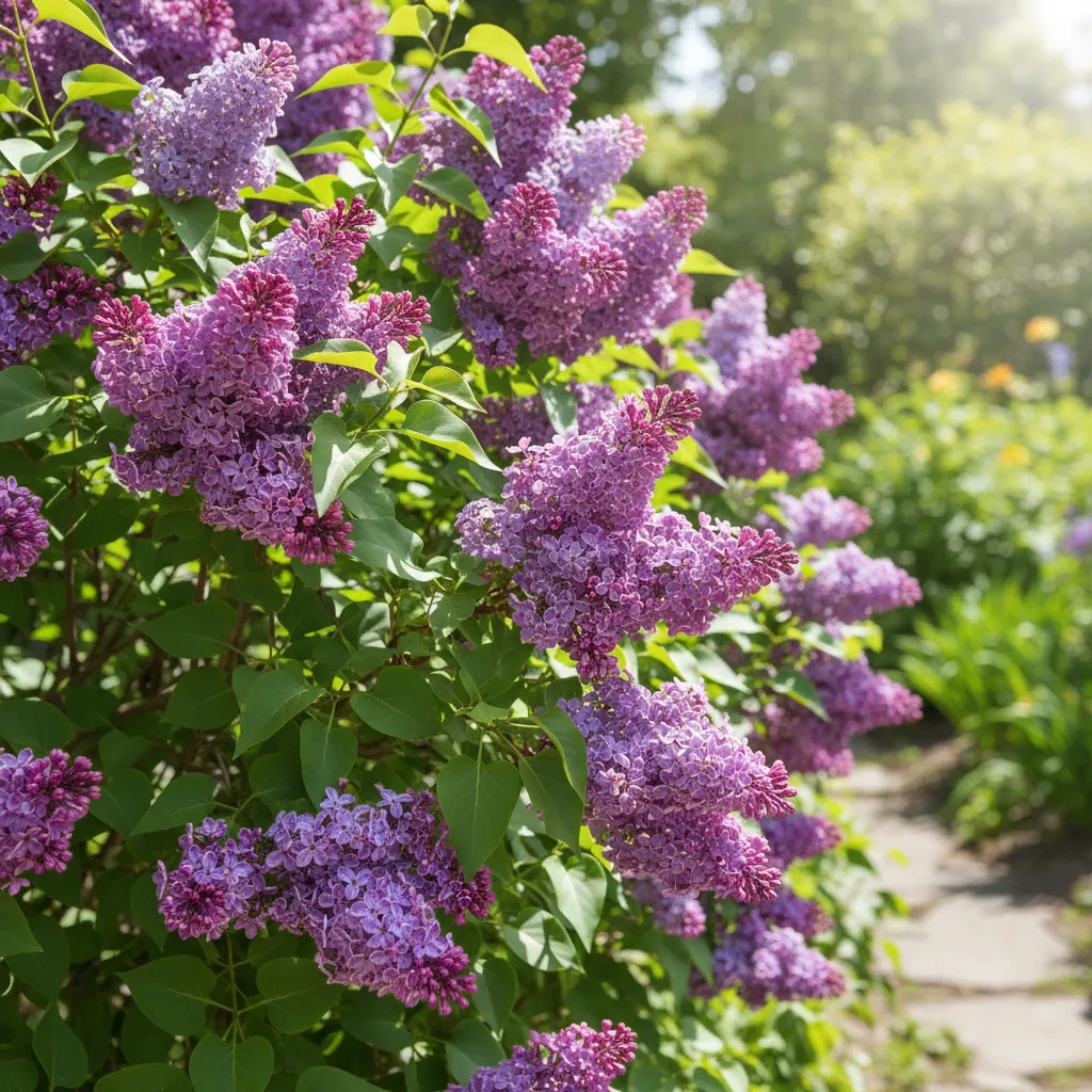 Vollblühender Flieder mit violetten Blütenrispen im Frühling – ideal zum Flieder pflanzen und Pflegen