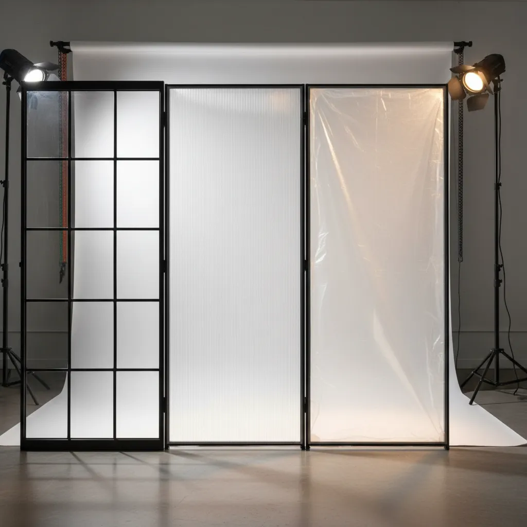Vergleich verschiedener Gewächshaus-Materialien: Glas, HKP und Kunststoff zeigen unterschiedliche Lichttransparenz und Qualität